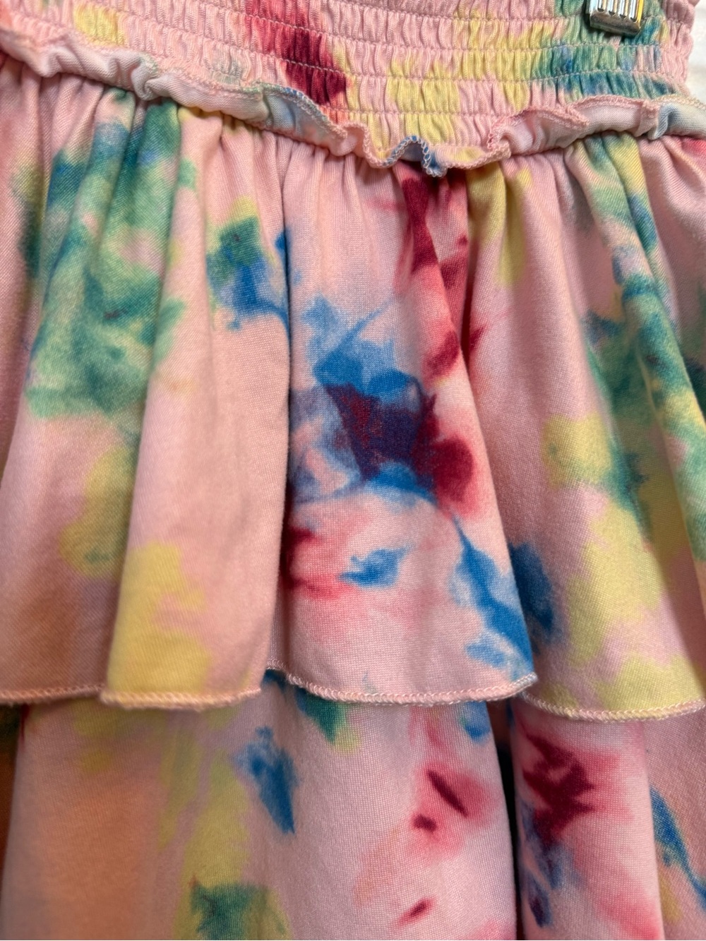 btween Pink Tie-Dye Ruffle Mini Skirt - Picture 2 of 3